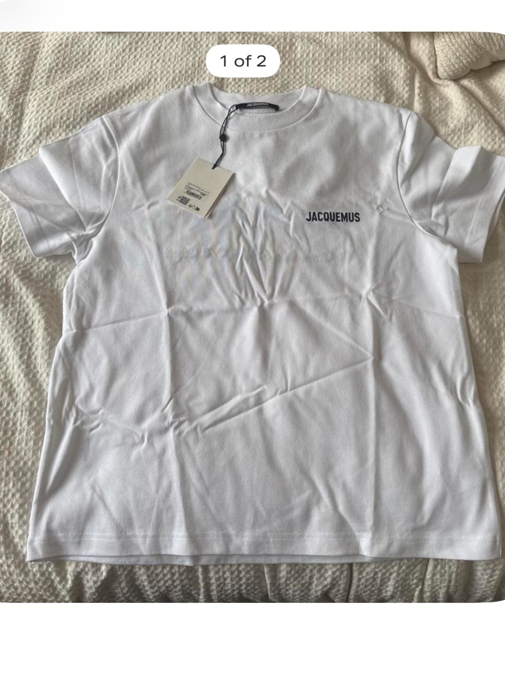 Jacquemus LIMITED EDITION CAPRI White T-Shirt with Black Logo